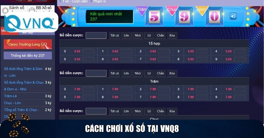 Cách chơi xổ số tại VNQ8