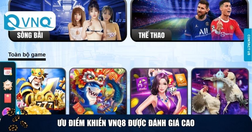 Ưu điểm khiến VNQ8 được đánh giá cao